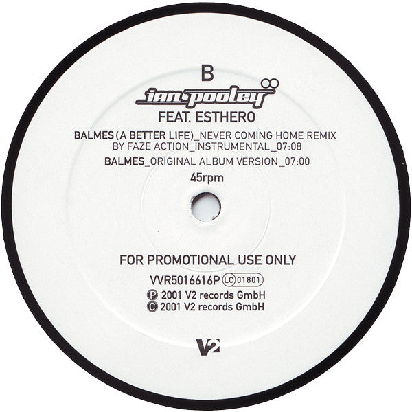 Ian Pooley Feat. Esthero : Balmes (A Better Life) (2x12", Promo)