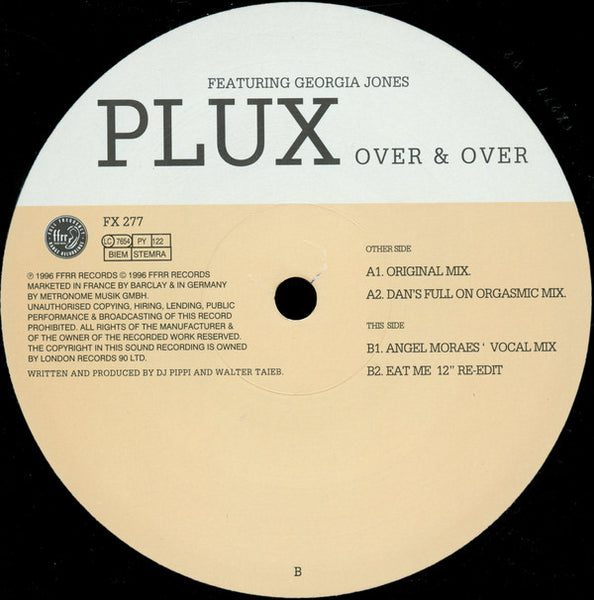 Plux Featuring Georgia Jones : Over & Over (12", Single)