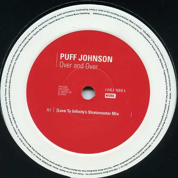 Puff Johnson : Over And Over (12", Promo)