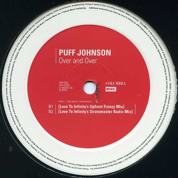 Puff Johnson : Over And Over (12", Promo)