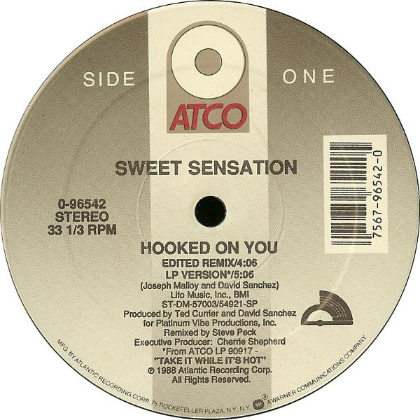 Sweet Sensation : Hooked On You (12")