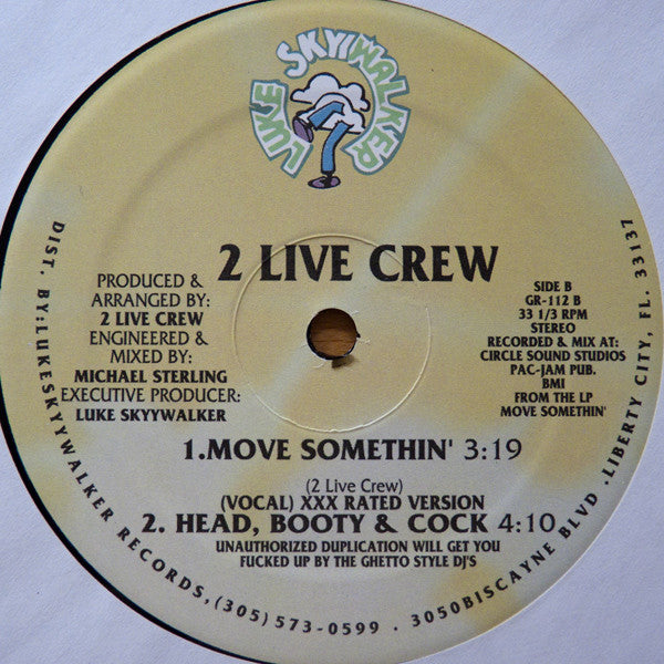 The 2 Live Crew : Move Somethin' (12")