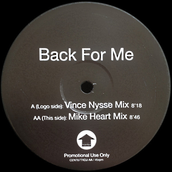 Candee Jay : Back For Me (12", Promo)