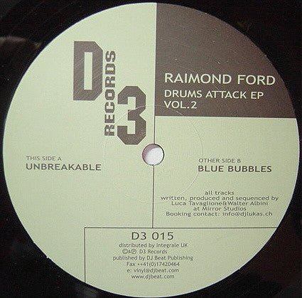 Raimond Ford : Drums Attack EP Vol. 2 (12", EP)