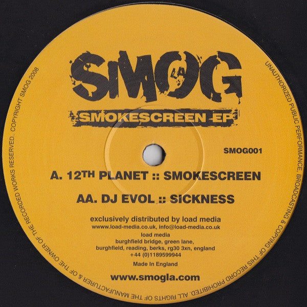 12th Planet / DJ Evol : Smokescreen EP (12", EP)