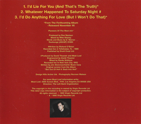 Meat Loaf : I'd Lie For You (And That's The Truth) (CD, Maxi)