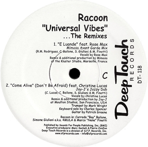 Racoon (5) : Universal Vibes (The Remixes) (2xLP, Comp)