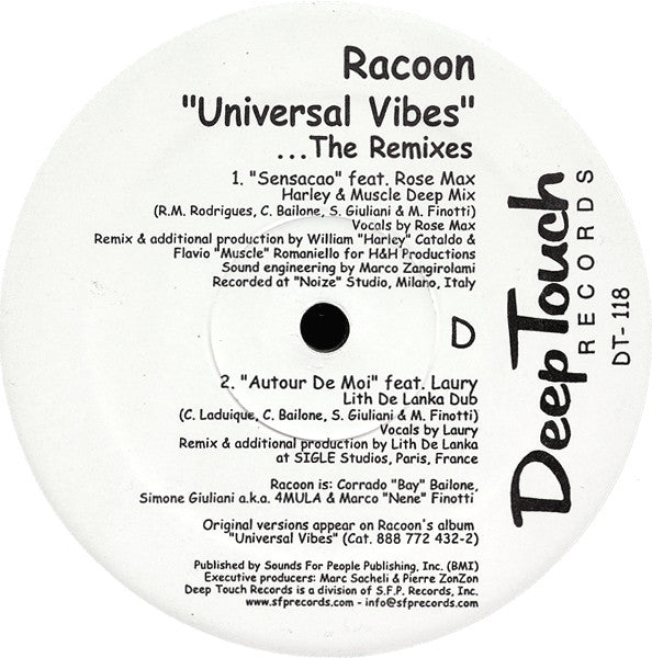Racoon (5) : Universal Vibes (The Remixes) (2xLP, Comp)