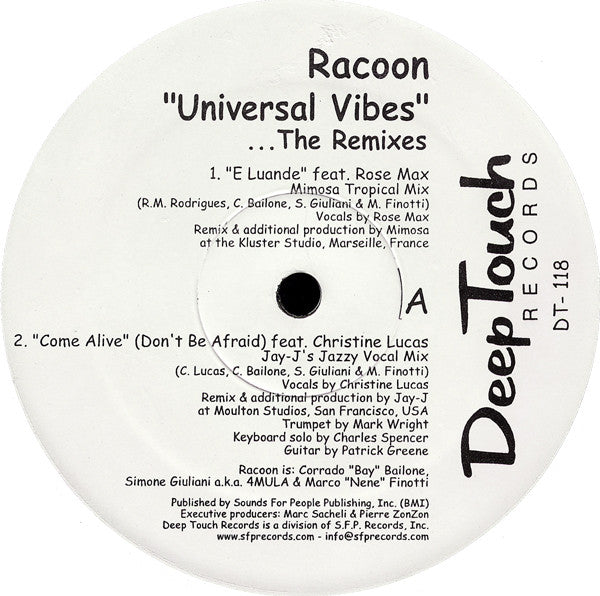 Racoon (5) : Universal Vibes (The Remixes) (2xLP, Comp)