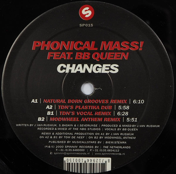 Phonical Mass! Featuring BB Queen* : Changes (12")