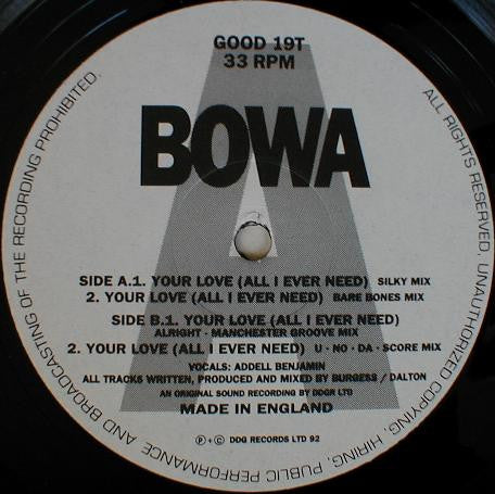 Bowa : Your Love (12")