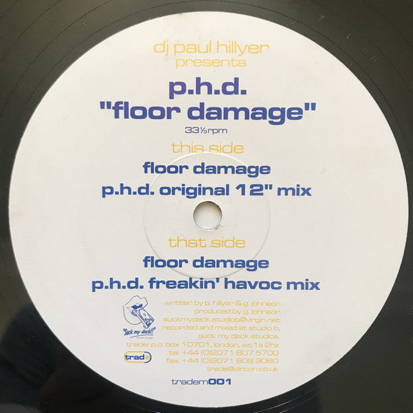 DJ Paul Hillyer Presents p.h.d. (2) : Floor Damage (12")