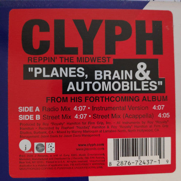 Clyph : Planes, Brain & Automobiles (12", Single)
