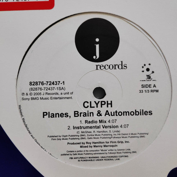 Clyph : Planes, Brain & Automobiles (12", Single)