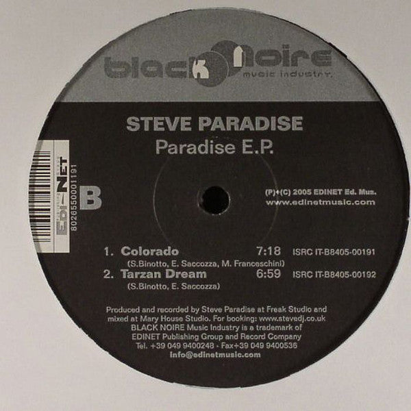 Steve Paradise : Paradise E.P. (12", EP)