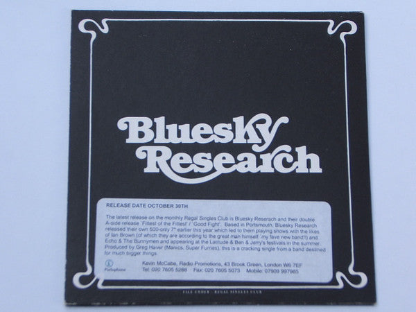 Bluesky Research : Fittest Of The Fittest / Good Fight (CD, Single)