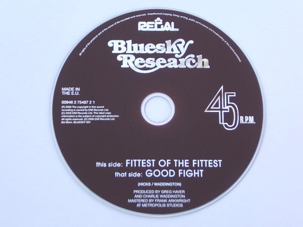 Bluesky Research : Fittest Of The Fittest / Good Fight (CD, Single)