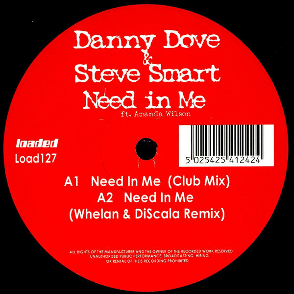 Danny Dove & Steve Smart ft. Amanda Wilson : Need In Me (12")