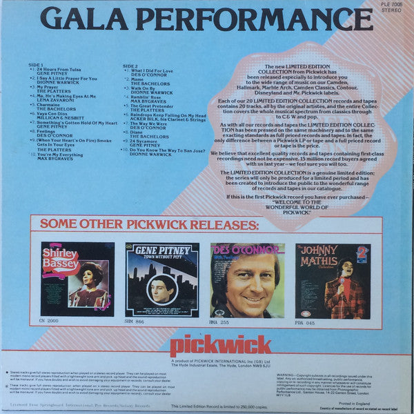 Various : Gala Performance (LP, Comp, Ltd)