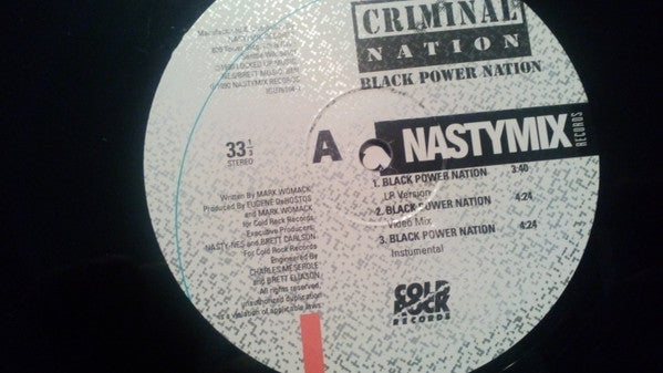 Criminal Nation : Black Power Nation (12", Promo)