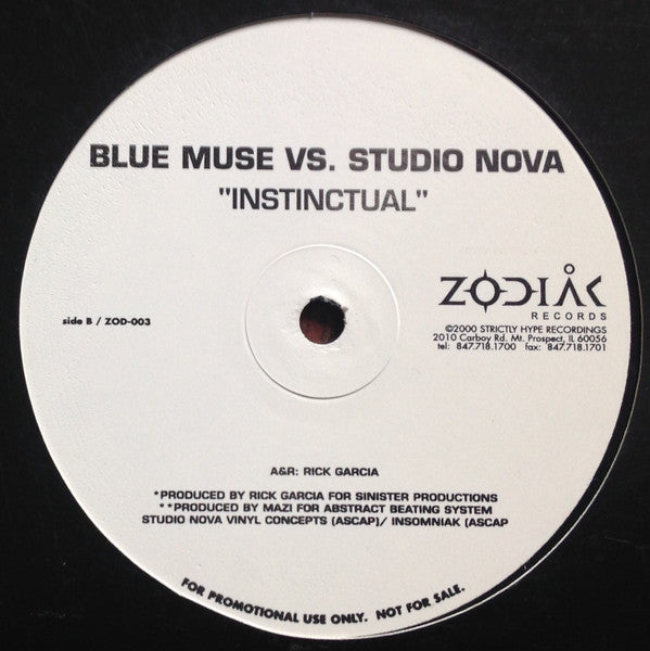 Blue Muse Vs. Studio Nova : Instinctual (12", Promo)