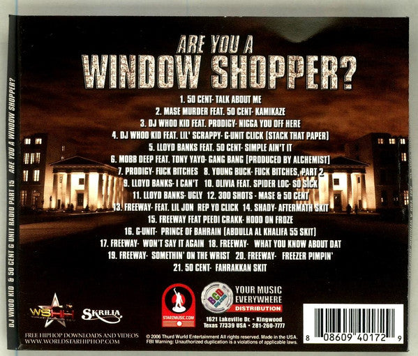 DJ Whoo Kid & 50 Cent : Are You A Window Shopper? (CD, Comp)