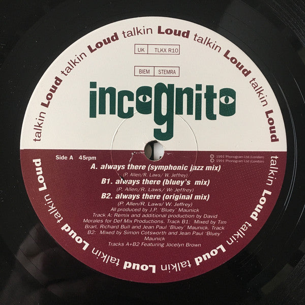 Incognito : Always There (Remixes) (12", Single)