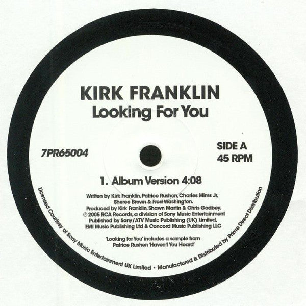 Kirk Franklin : Looking For You (7", RSD, Ltd, RE)