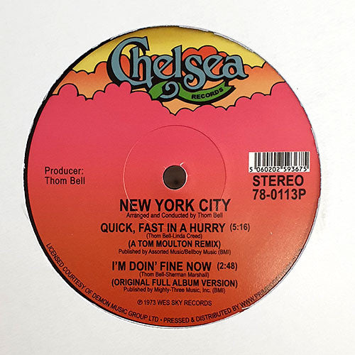 New York City : I'm Doin' Fine Now (12", RSD, Single, RE)