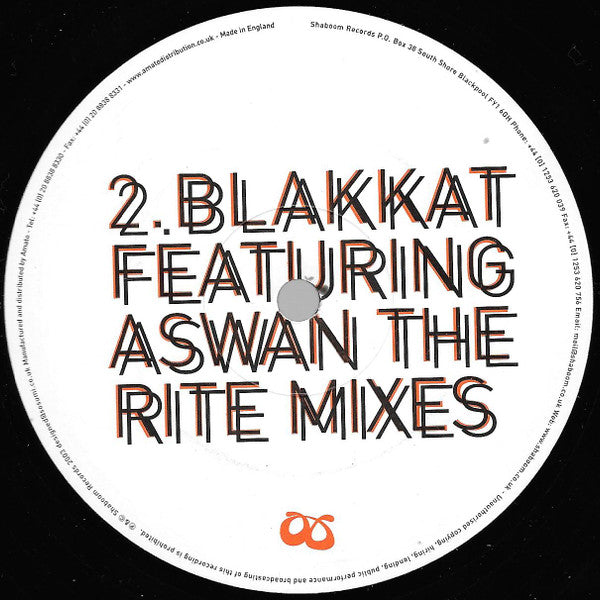 Blakkat Featuring Aswan : Rite Place (The Rite Mixes) (12")