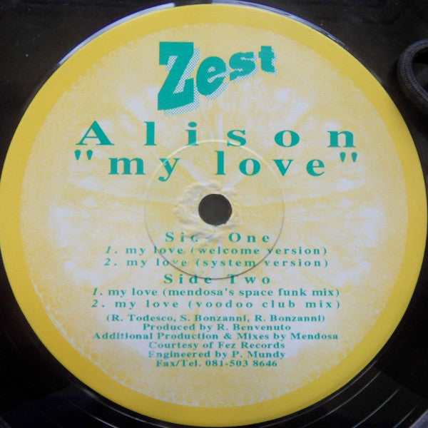 Alison : My Love (12")