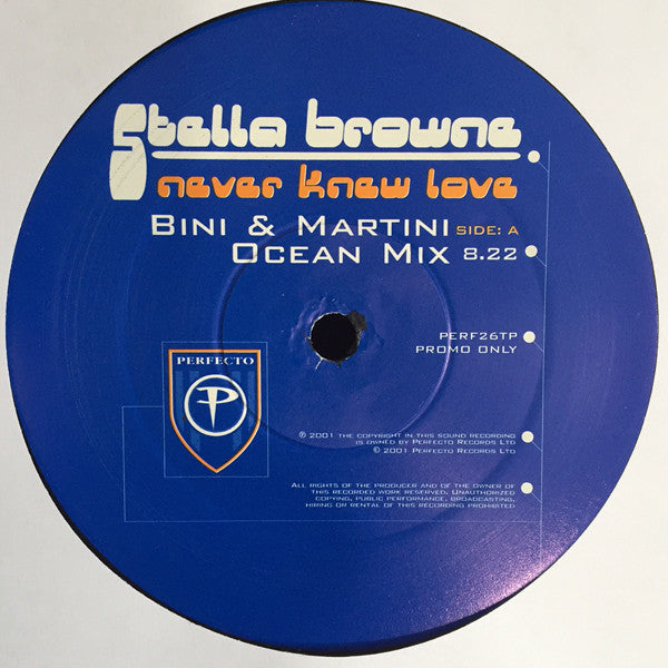 Stella Browne : Never Knew Love (3x12", Promo)