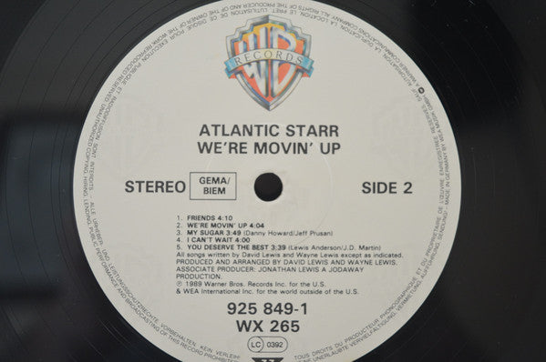 Atlantic Starr : We're Movin' Up (LP, Album)