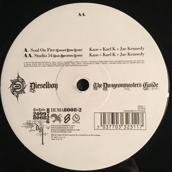 Kaos + Karl K + Jae Kennedy : Soul On Fire (Concord Dawn Remix) / Studio 54 (Basic Operations Remix) (12")