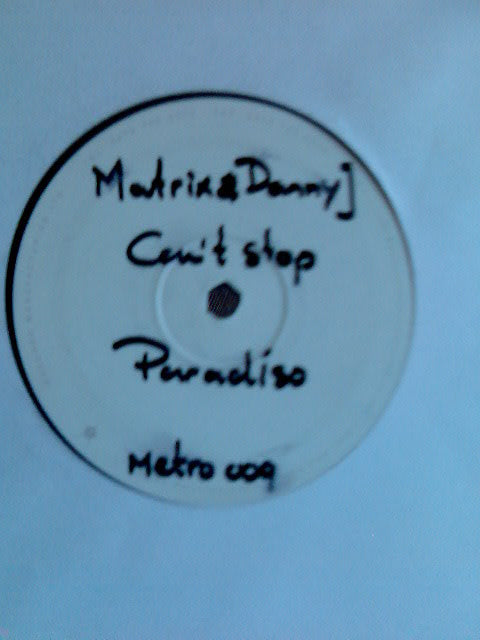Matrix & Danny Jay / Matrix : Paradiso / Can't Stop (12", Promo, W/Lbl)