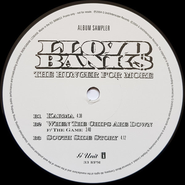 Lloyd Banks : The Hunger For More (Album Sampler) (12", Ltd, Promo, Smplr)