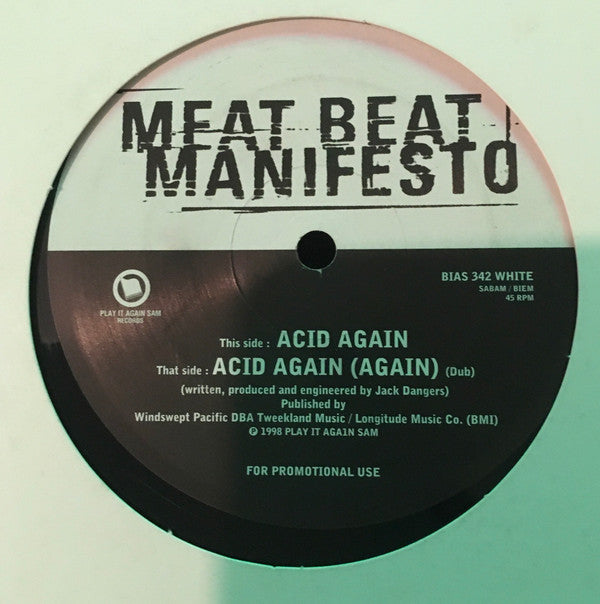 Meat Beat Manifesto : Acid Again (12", Promo)