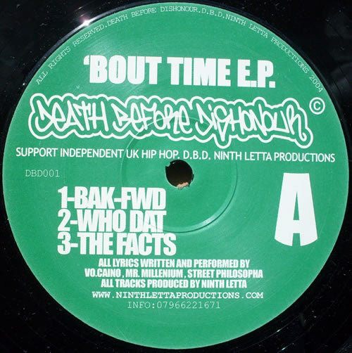 Death Before Dishonour : 'Bout Time E.P. (12", EP)