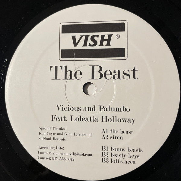 Johnny Vicious And Palumbo Feat. Loleatta Holloway : The Beast (12")