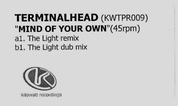 Terminalhead : Mind Of Your Own (12", Promo, W/Lbl, Sti)