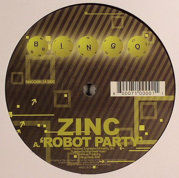 Zinc* : Robot Party / Hold On (DJ Krust Remix) (12")