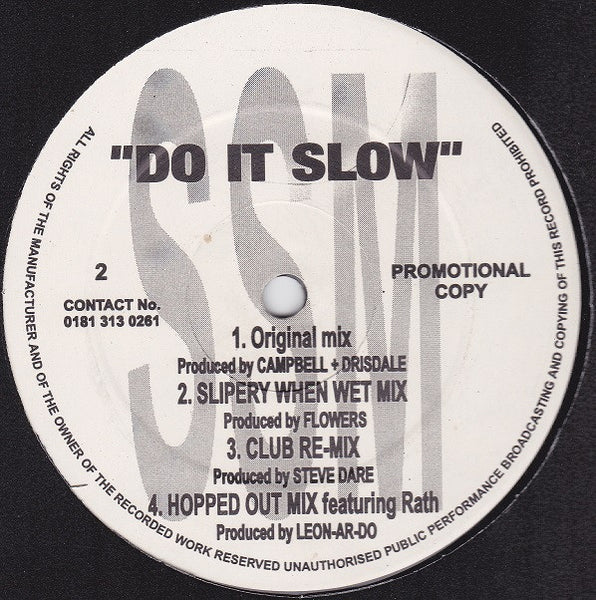 S-Ence (2) : Do It Slow (12", Promo)