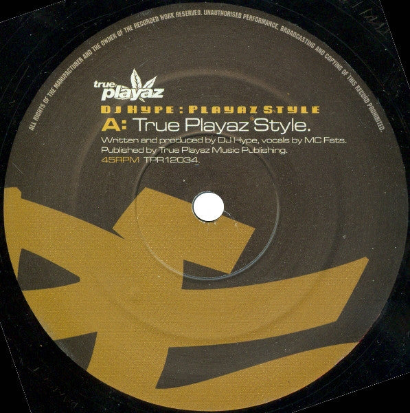 DJ Hype : Playaz Style (2x12")