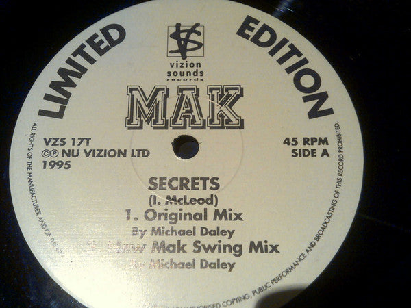 Mak (7) : Secrets (12", Ltd)