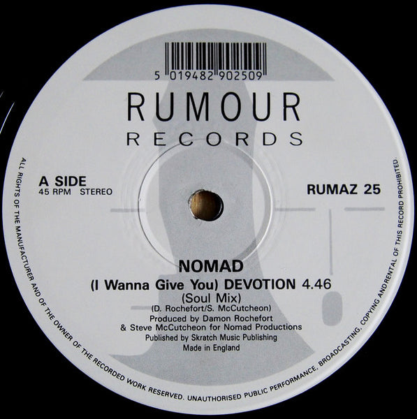 Nomad : (I Wanna Give You) Devotion (The Remixes) (12")