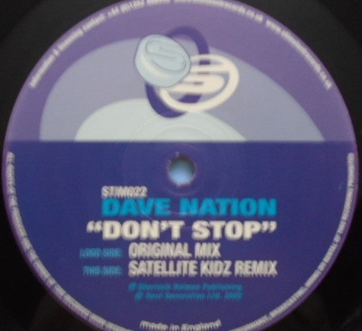 Dave Nation : Don't Stop (12")
