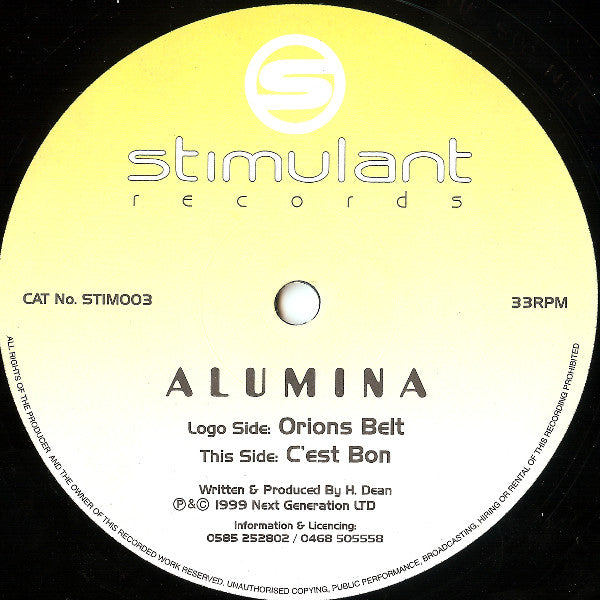 Alumina : Orion's Belt / C'est Bon (12")