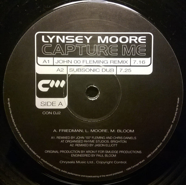 Lynsey Moore : Capture Me (12", Promo)