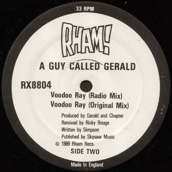 A Guy Called Gerald : Voodoo Ray (Remix) (12", Single)