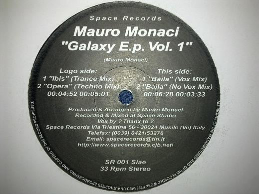 Mauro Monaci : Galaxy E.p. Vol. 1 (12", EP)